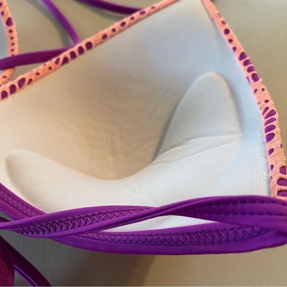 Snce padded zig bikini top size XL padded purple - Picture 6 of 7